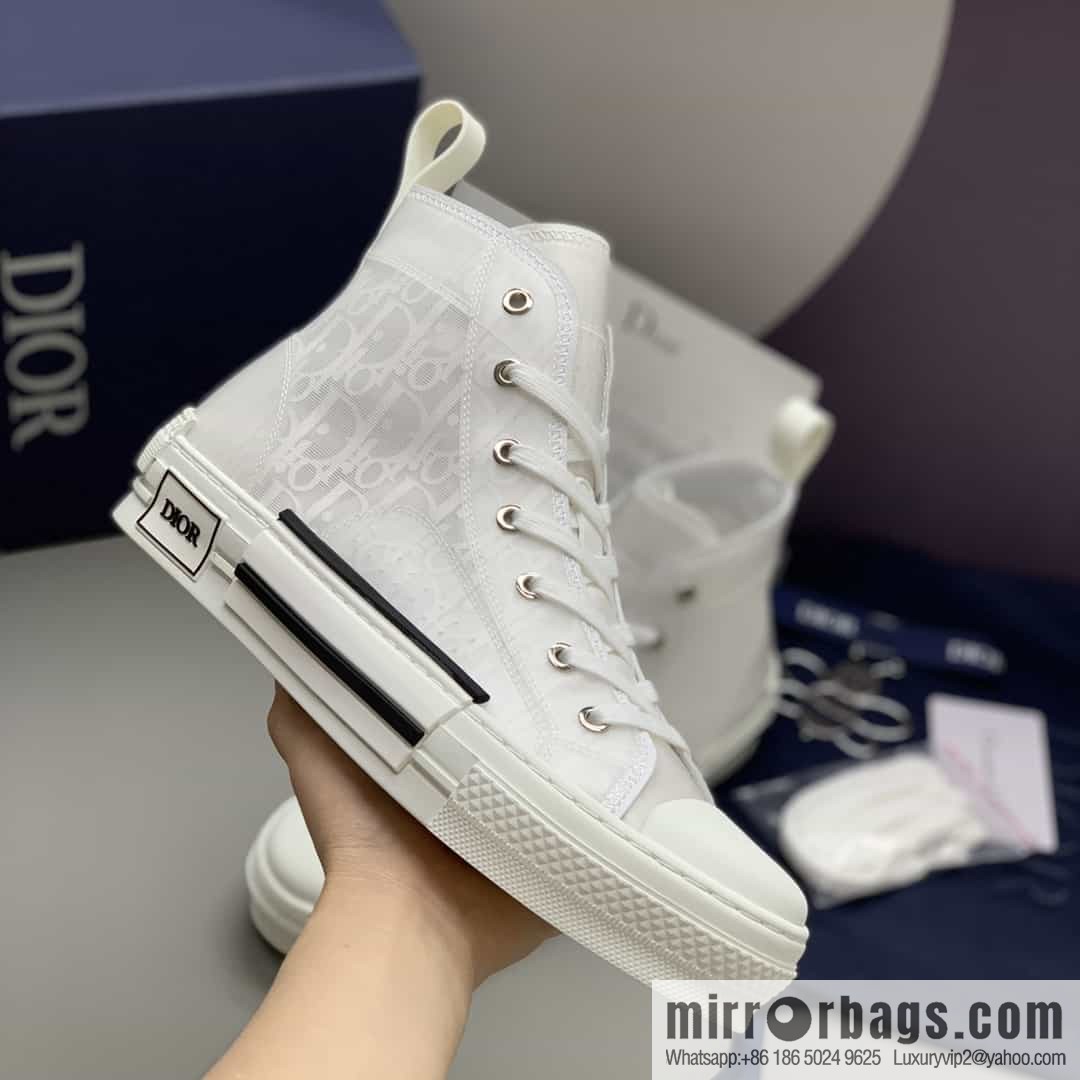 Dior uses black transparent mesh to carefully make B23 high-top shoes