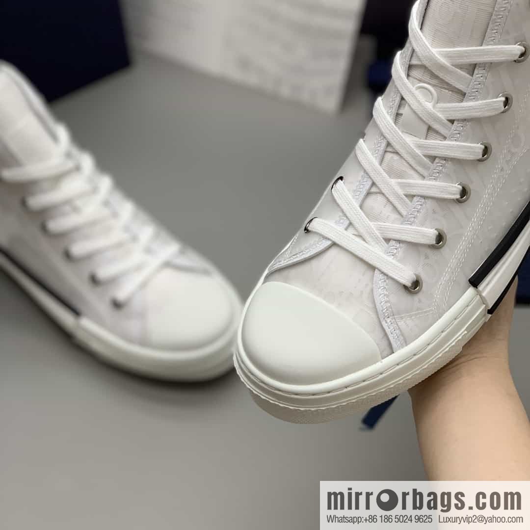 Dior uses black transparent mesh to carefully make B23 high-top shoes