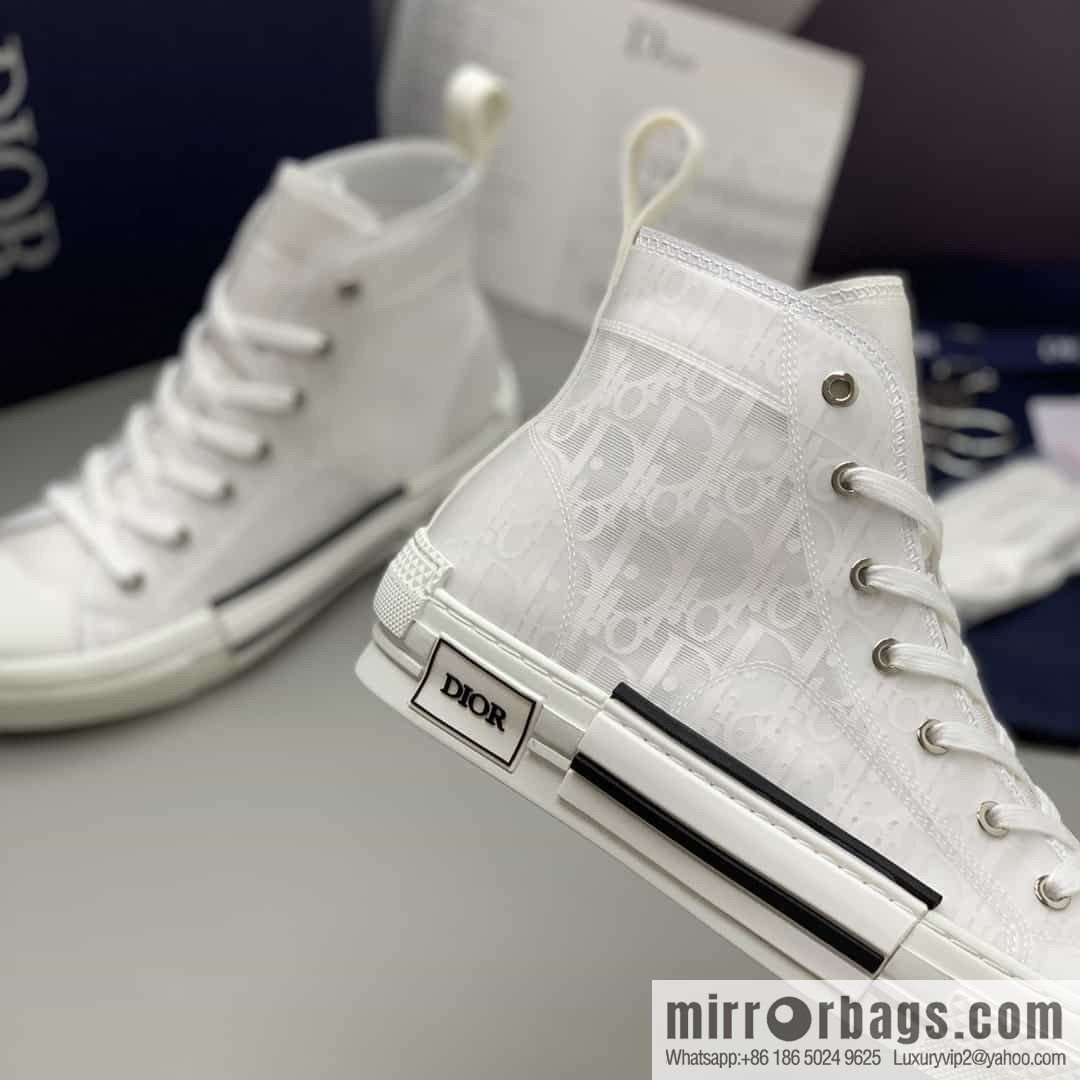 Dior uses black transparent mesh to carefully make B23 high-top shoes