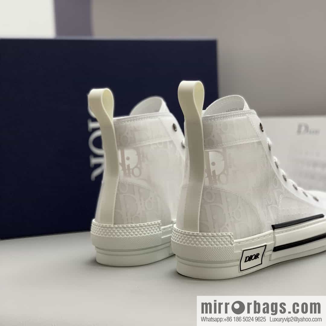 Dior uses black transparent mesh to carefully make B23 high-top shoes