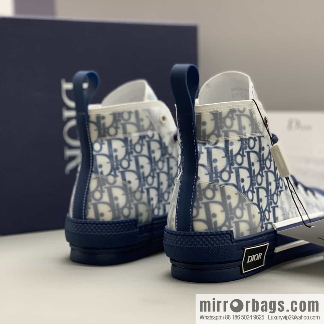 Dior uses black transparent mesh to carefully make B23 high-top shoes