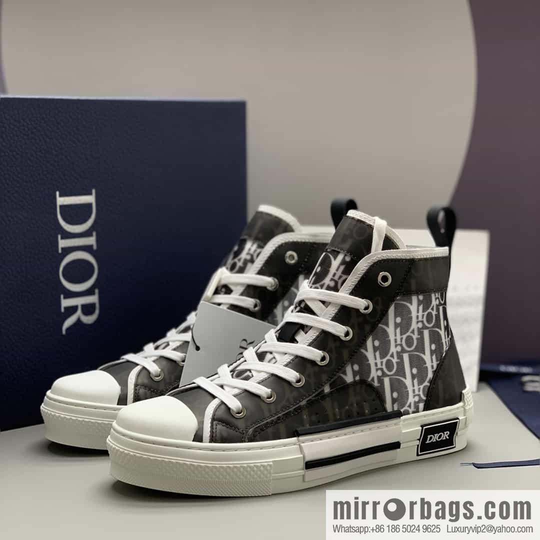 Dior uses black transparent mesh to carefully make B23 high-top shoes
