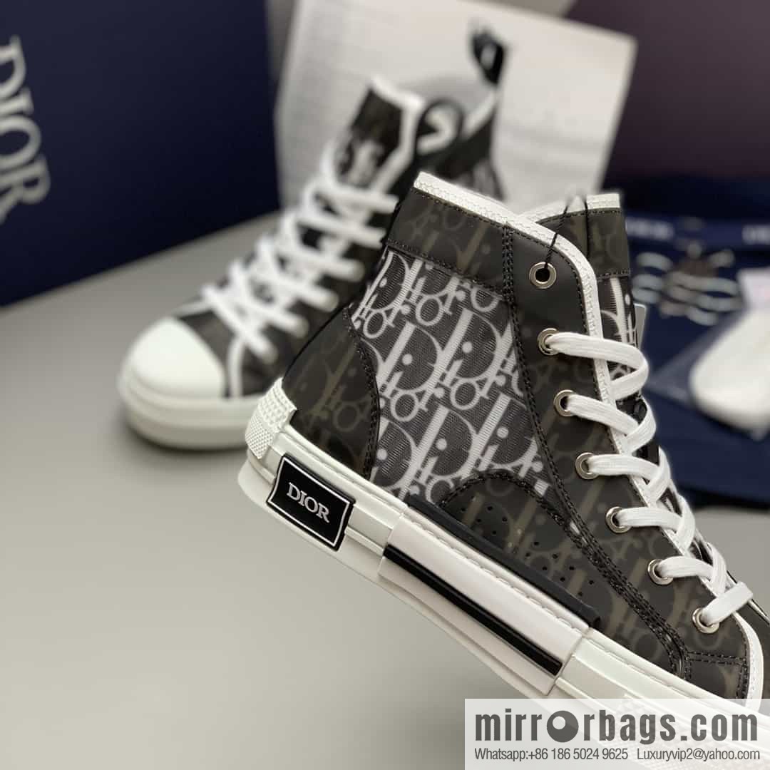 Dior uses black transparent mesh to carefully make B23 high-top shoes