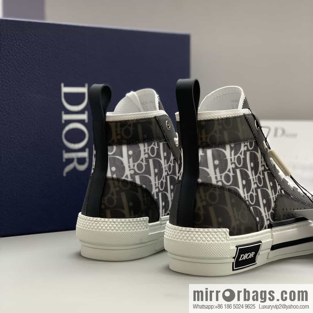 Dior uses black transparent mesh to carefully make B23 high-top shoes