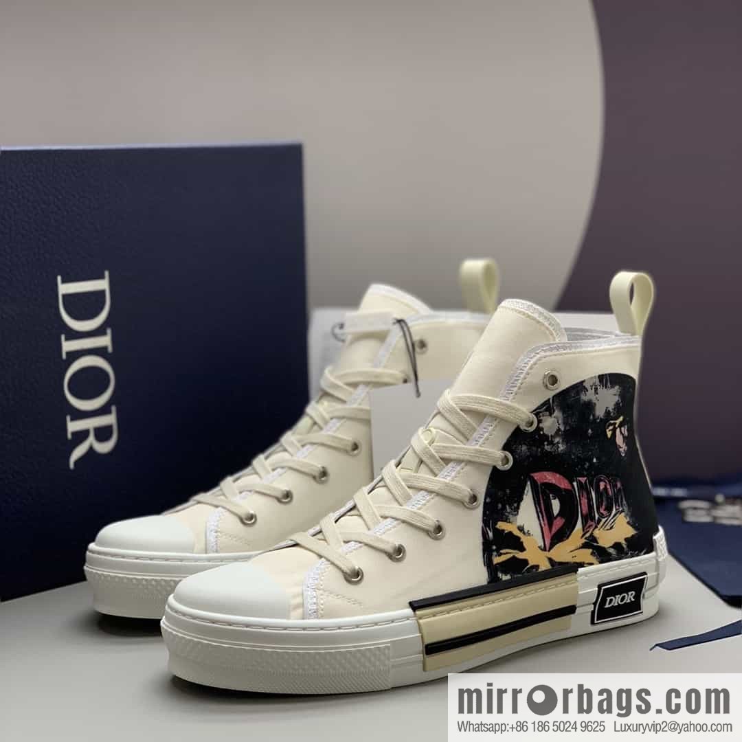 Dior uses black transparent mesh to carefully make B23 high-top shoes