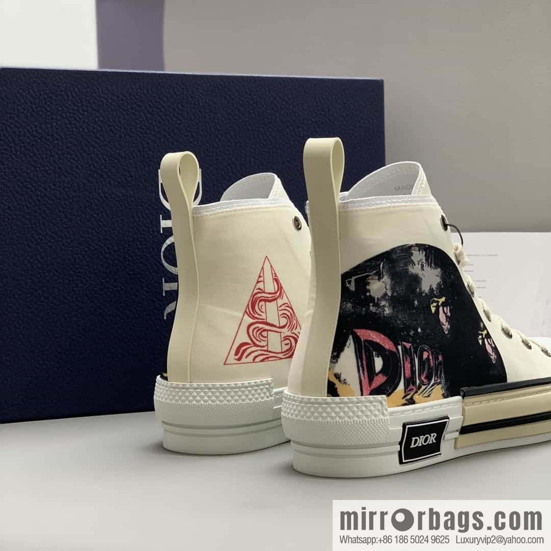 Dior uses black transparent mesh to carefully make B23 high-top shoes