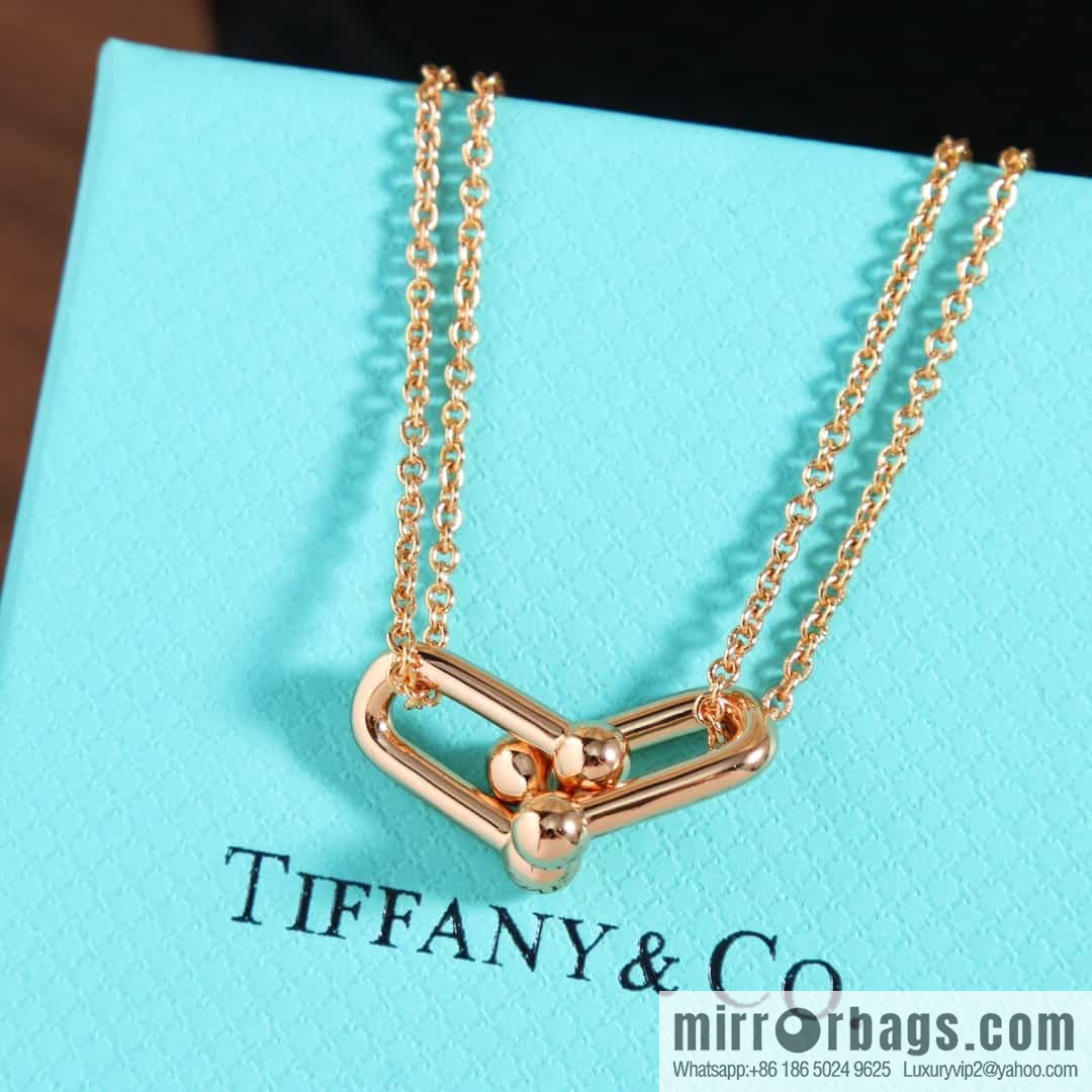 New ☑️ Tiffany & Co. Tiffany HardWear Double Ring Horseshoe Buckle Necklace