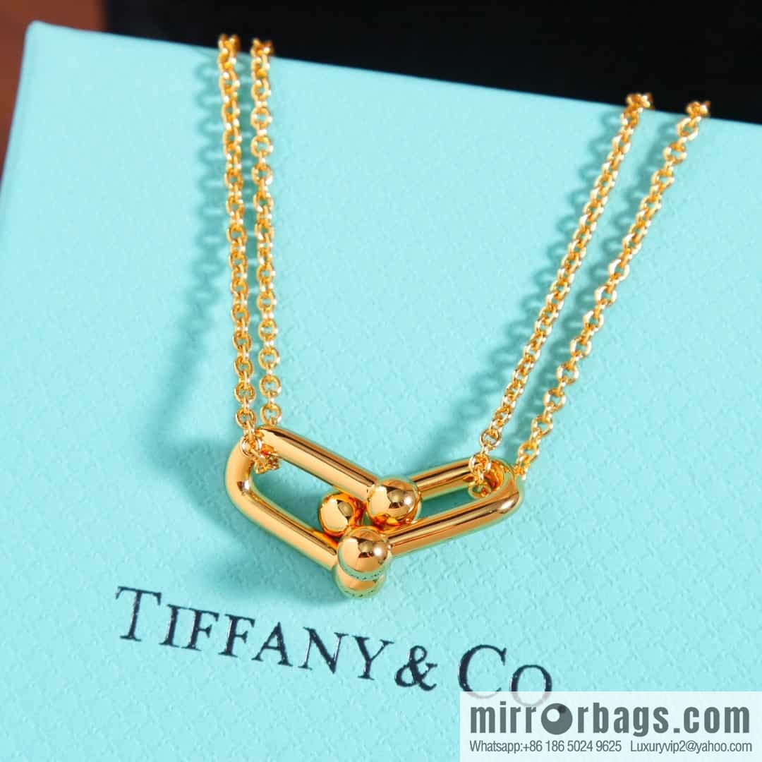 New ☑️ Tiffany & Co. Tiffany HardWear Double Ring Horseshoe Buckle Necklace