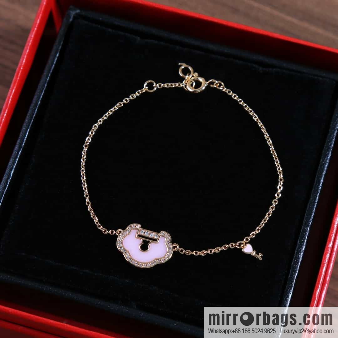 Qeelin Qixi Festival Large Safety Lock Ruyi Lock, Bracelet