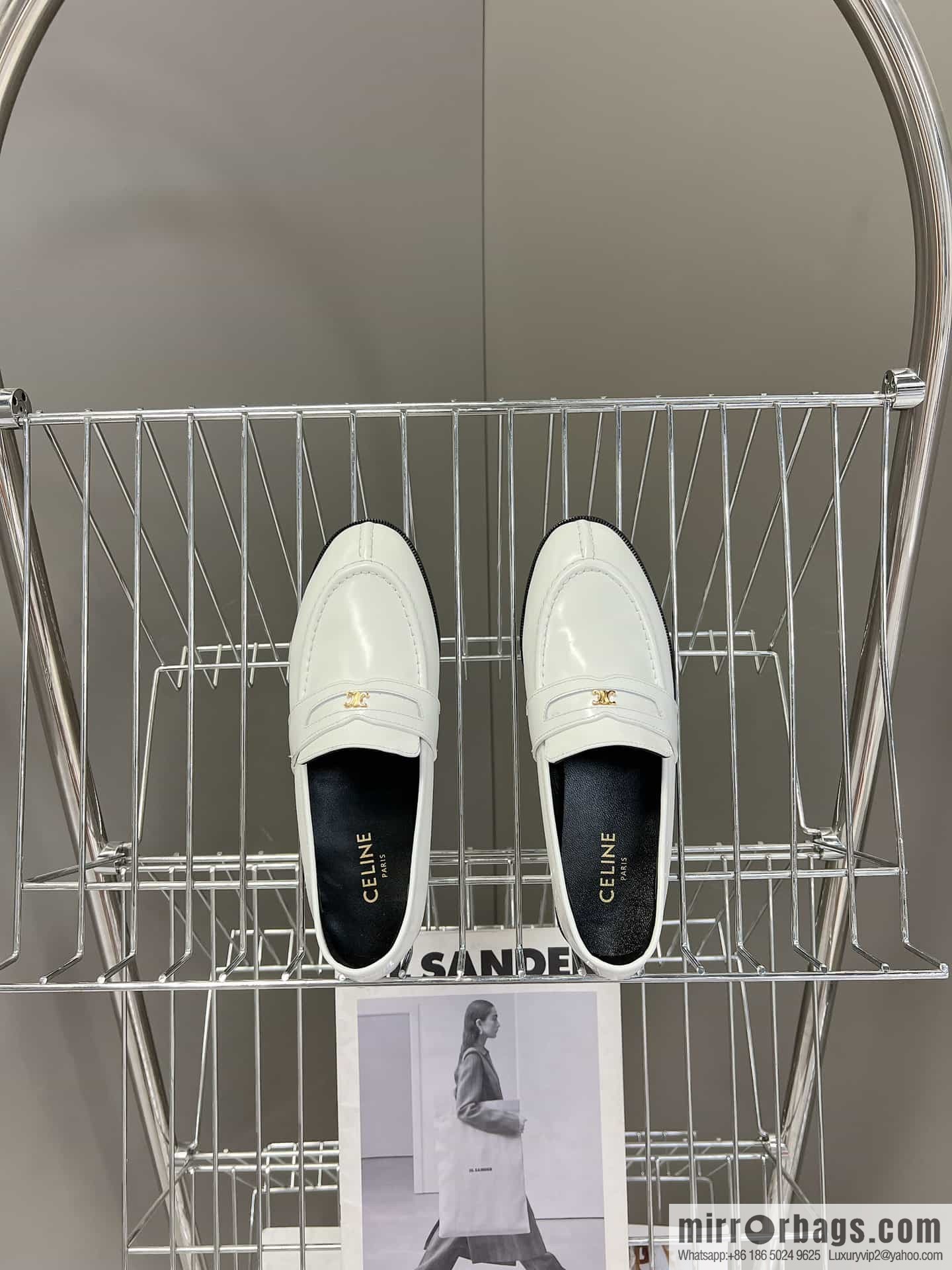 CELINEl Celine loafers Caesar door buckle series casual small leather shoes