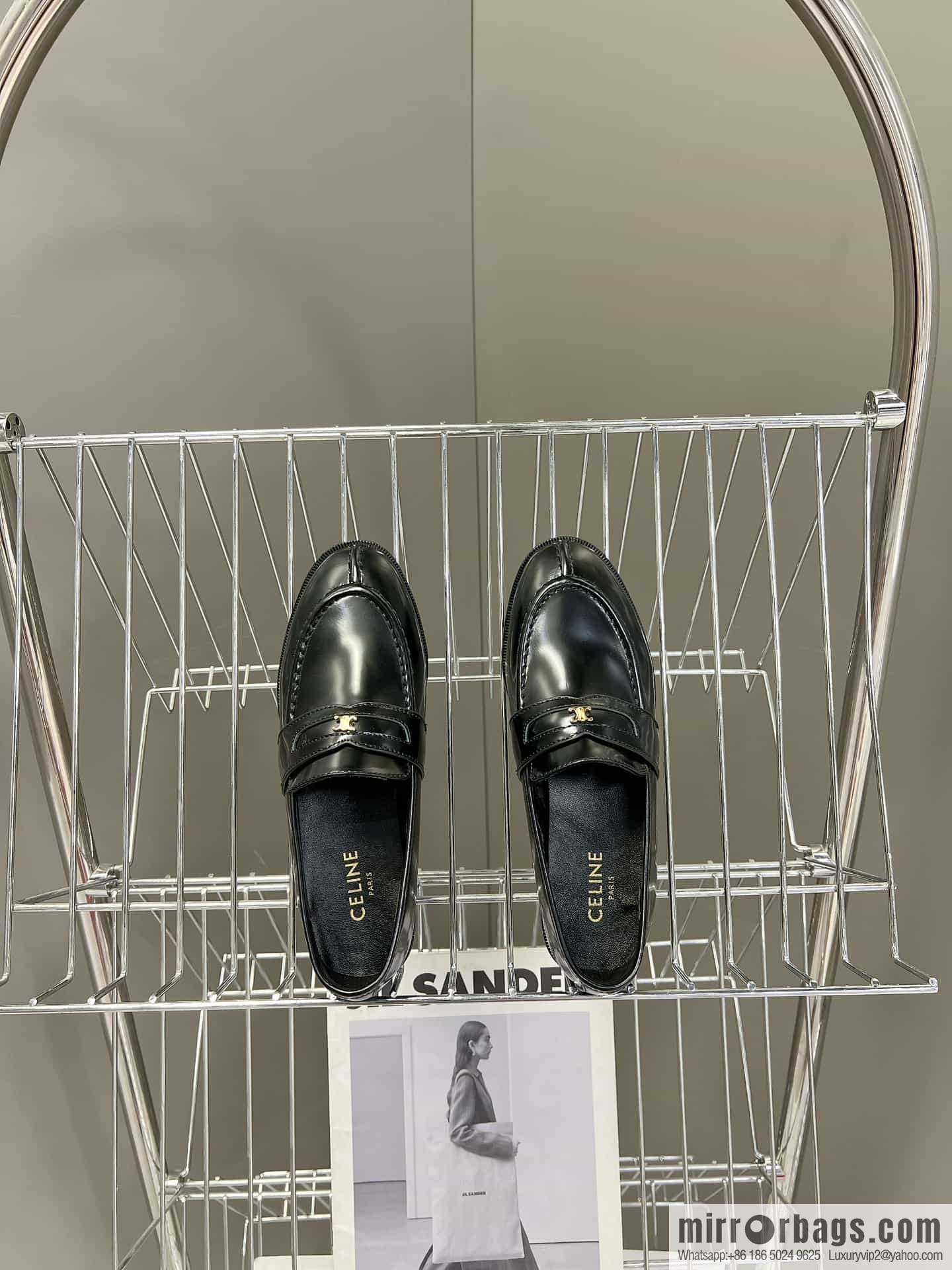 CELINEl Celine loafers Caesar door buckle series casual small leather shoes