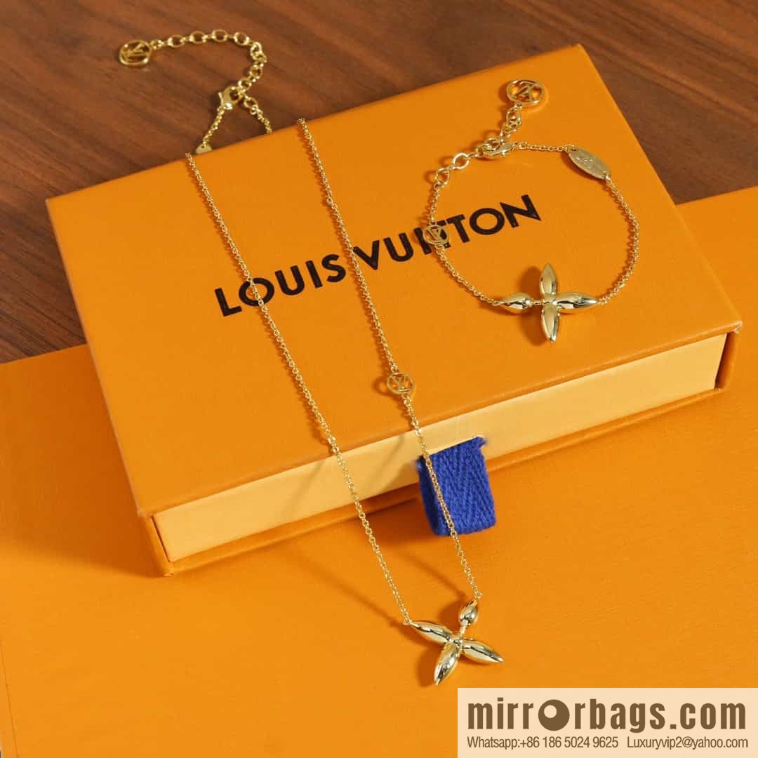 Louis Vuitton IV Floral Necklace, Bracelet