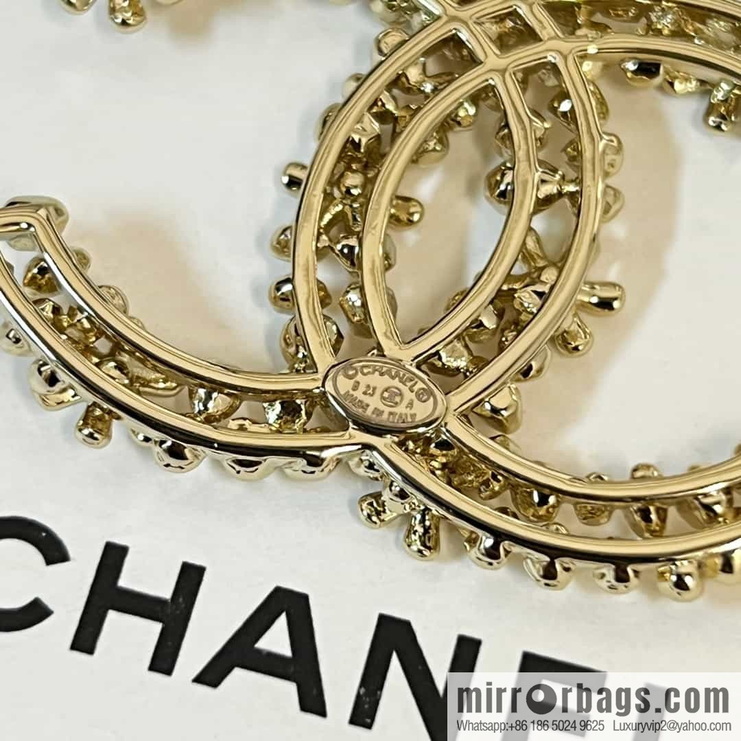 New ☑️ Chanel c2 double c gold flower stud earrings