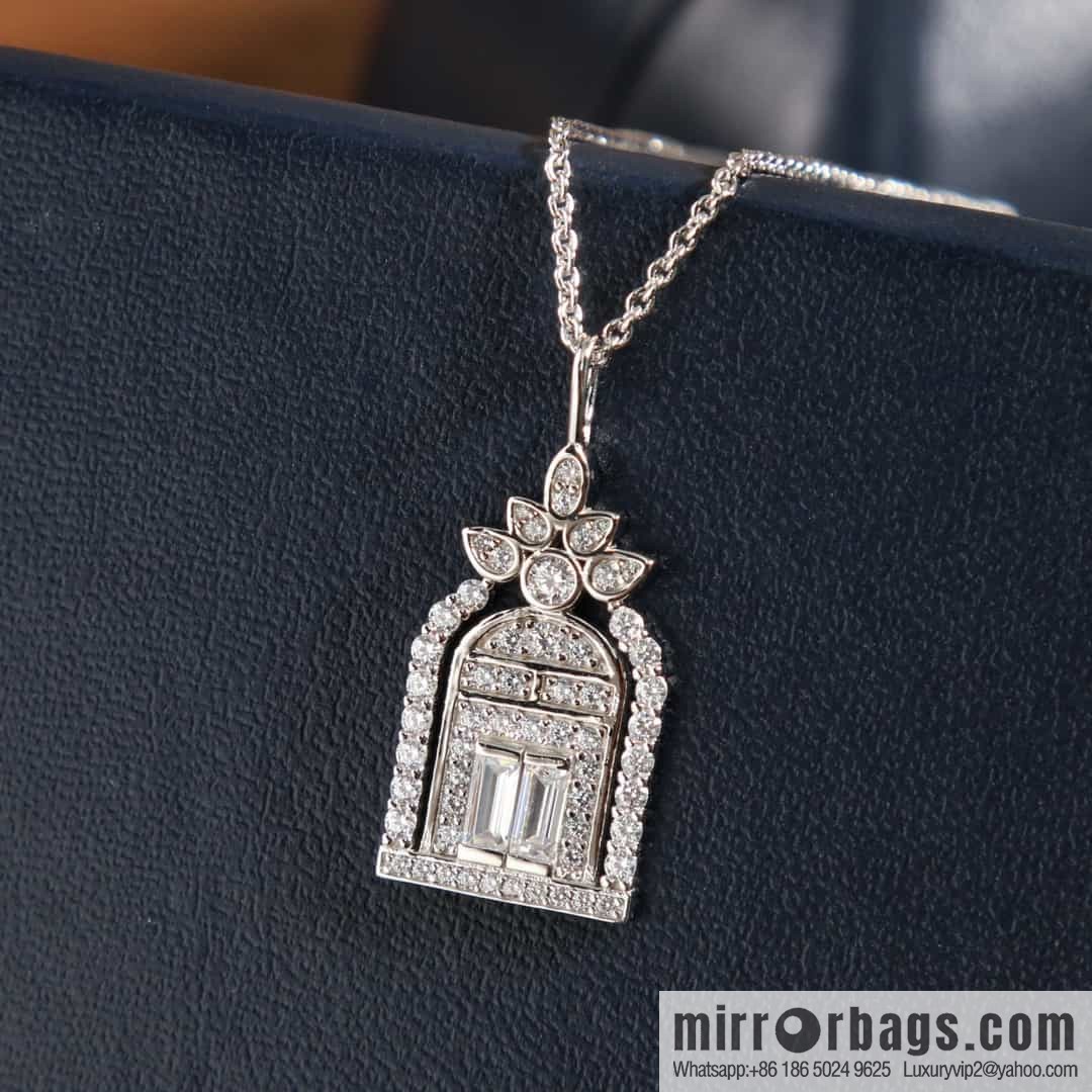 HARRY WINSTON HW Charms Gates Diamond Pendant, Door to Happiness Necklace