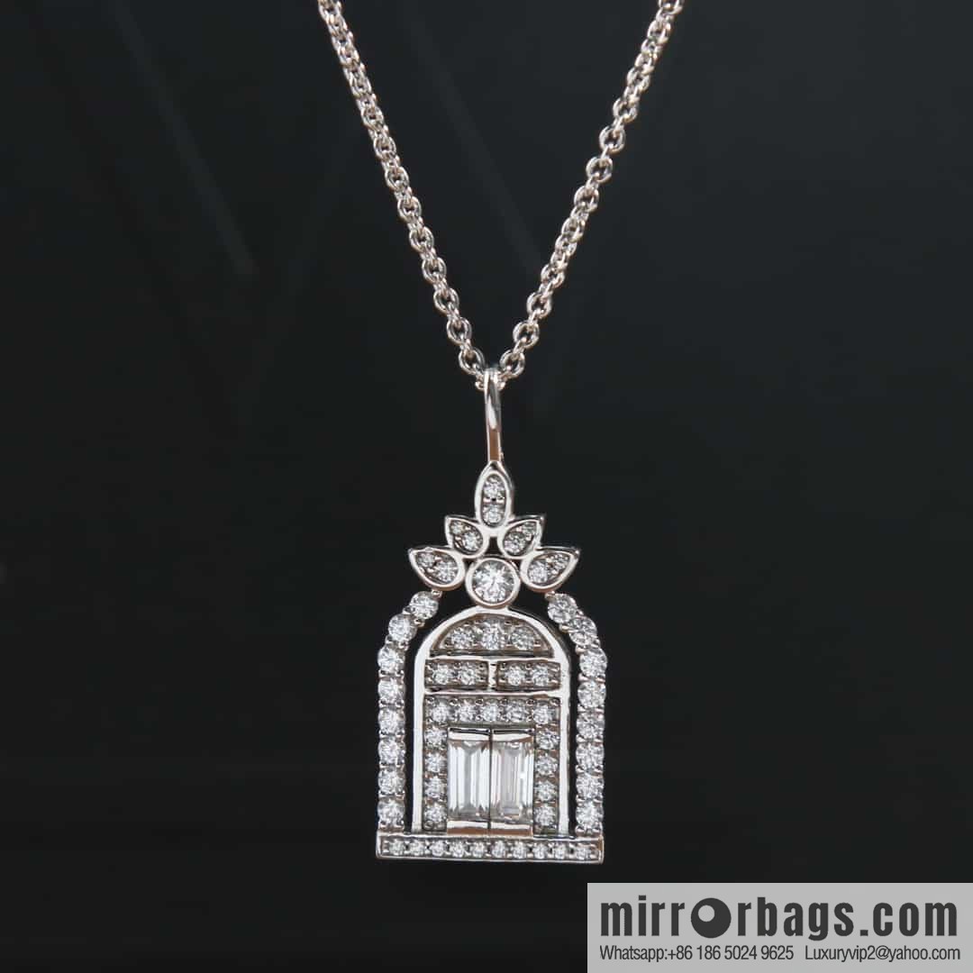 HARRY WINSTON HW Charms Gates Diamond Pendant, Door to Happiness Necklace