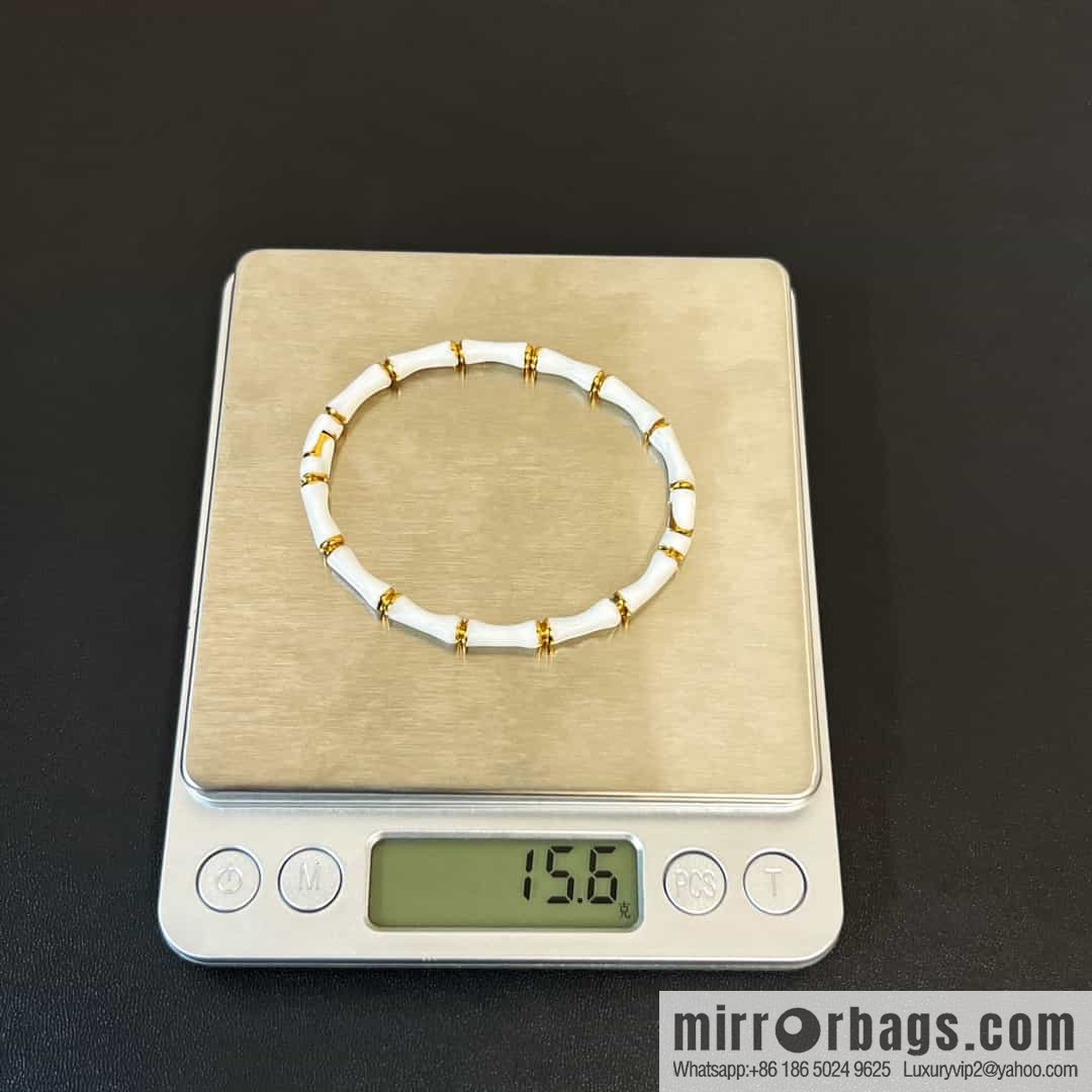 New Gucci Gucci white dripping oil bamboo bracelet bracelet