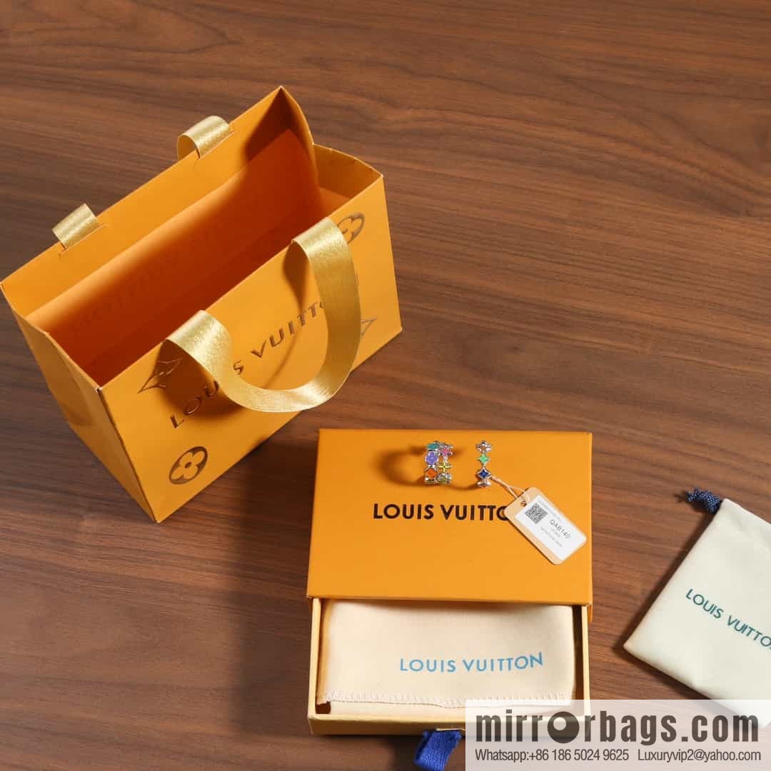 Louis Vuitton Asymmetrical Rainbow MNG Pary Earrings