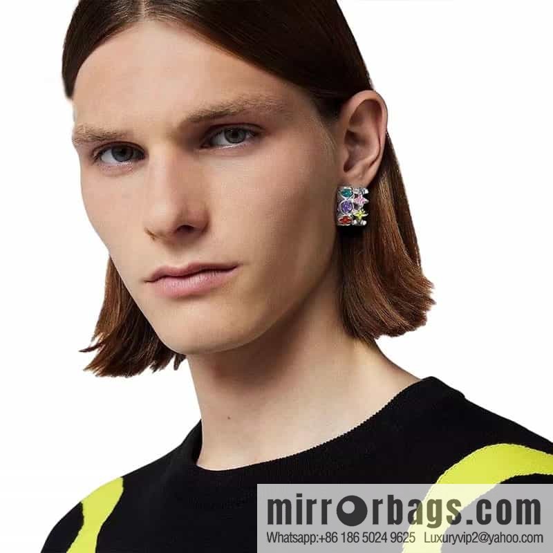 Louis Vuitton Asymmetrical Rainbow MNG Pary Earrings