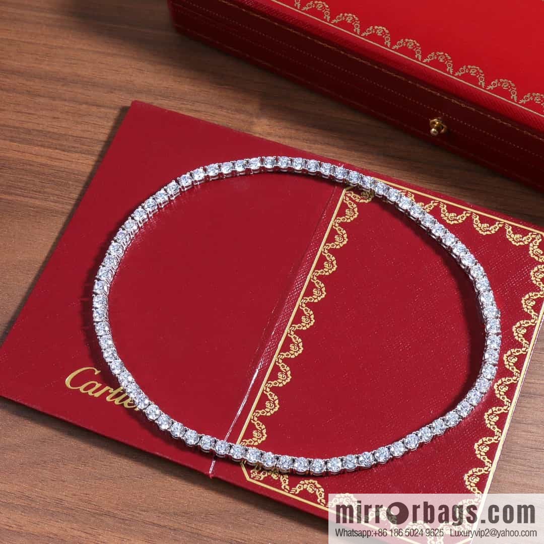 Cartier four-claw full diamond necklace
