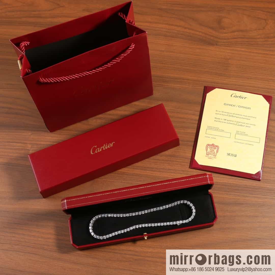 Cartier four-claw full diamond necklace