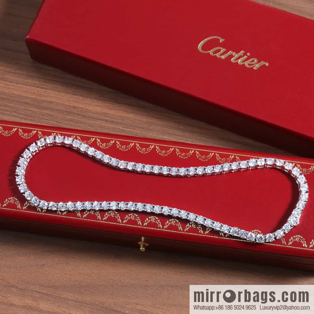 Cartier four-claw full diamond necklace