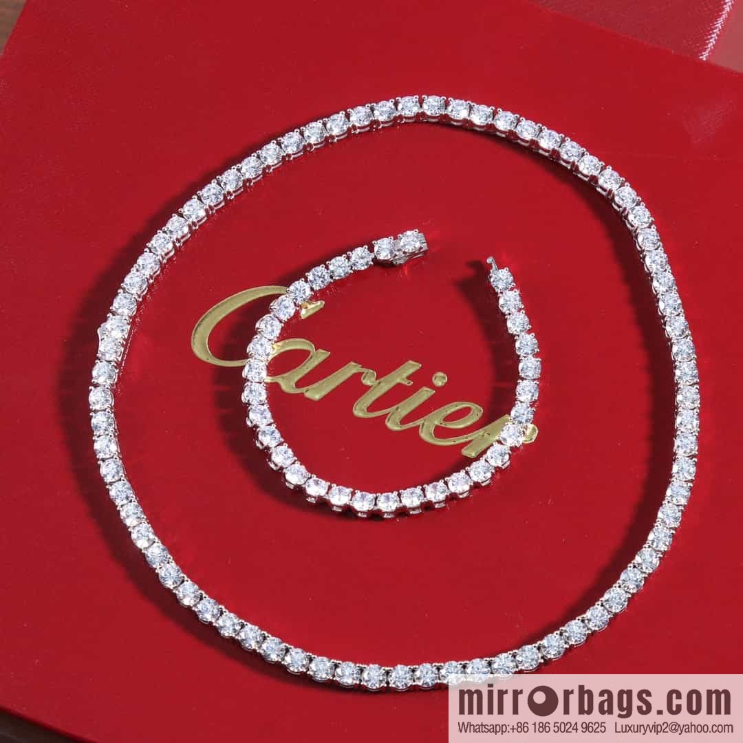 Cartier four-claw full diamond necklace