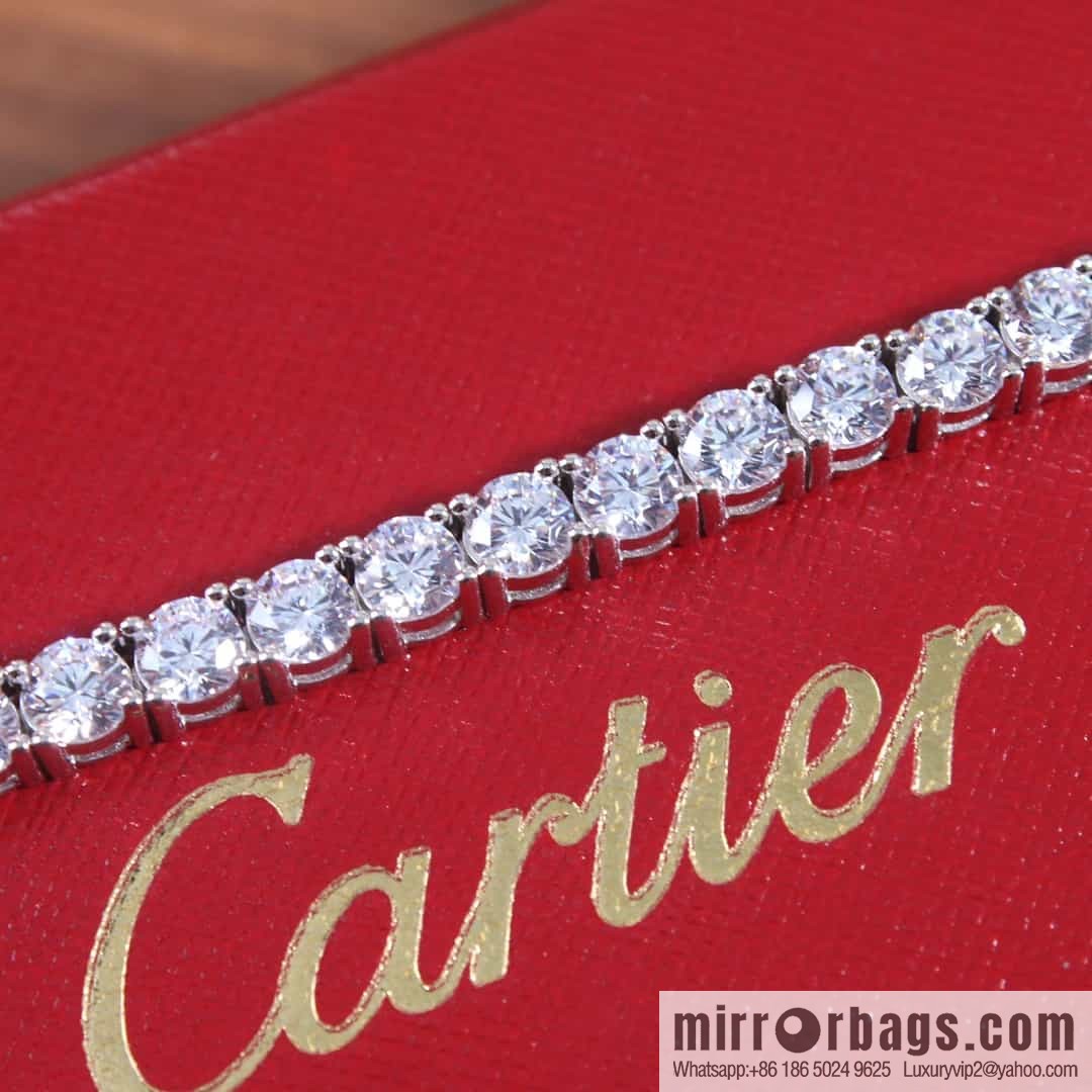 Cartier four-claw full diamond necklace