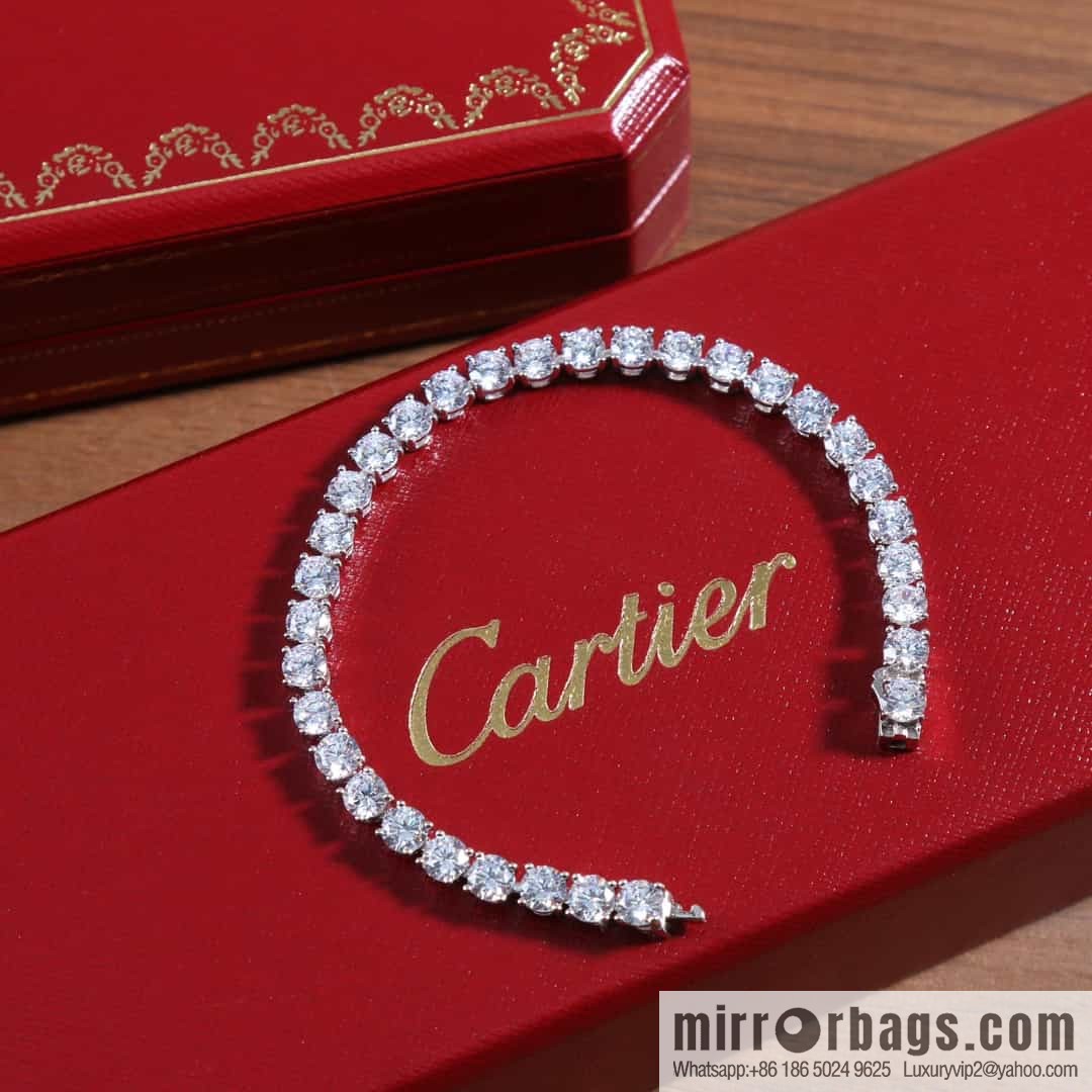 Cartier four-claw full diamond necklace