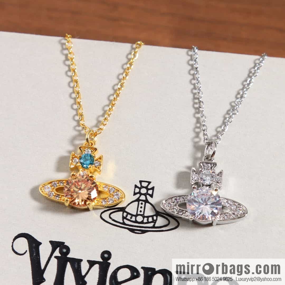 New ☑️ Vivienne Westwood Queen Mother Saturn Necklace