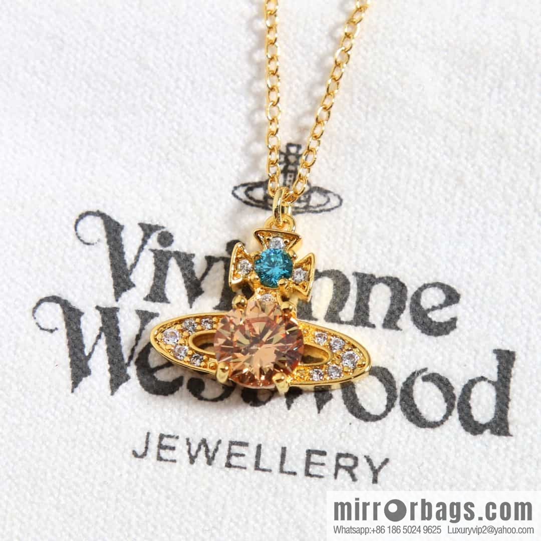 New ☑️ Vivienne Westwood Queen Mother Saturn Necklace