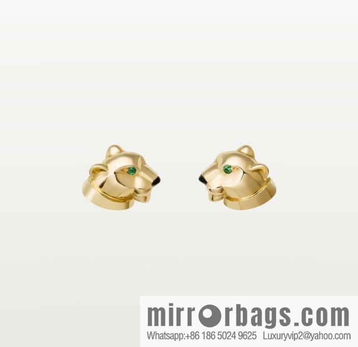CARTIER Cartier Jungle series glossy leopard stud earrings
