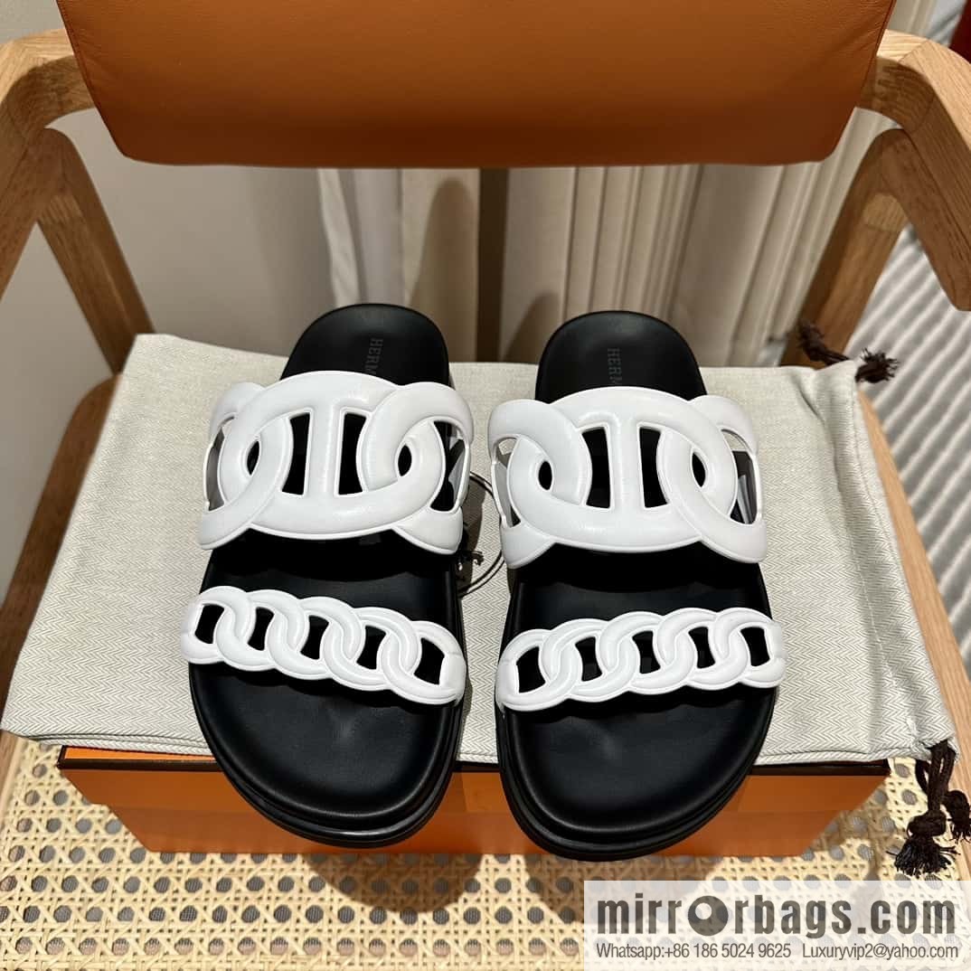 HERMES/Hermès new pig nose second uncle shoes
