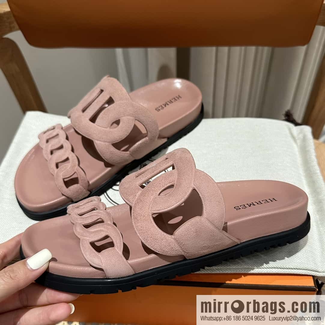 HERMES/Hermès new pig nose second uncle shoes