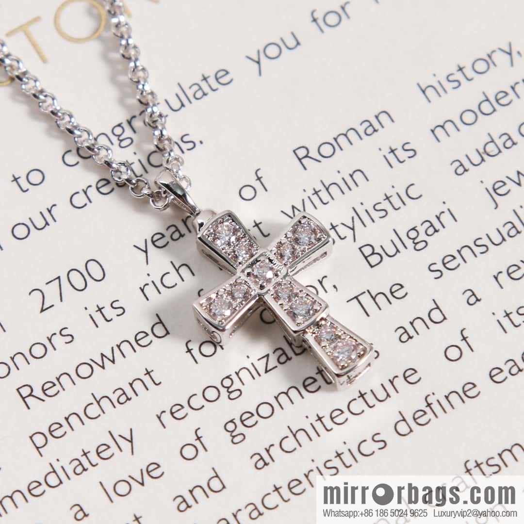 BVLGARI's new CROCE PENDANTS cross necklace