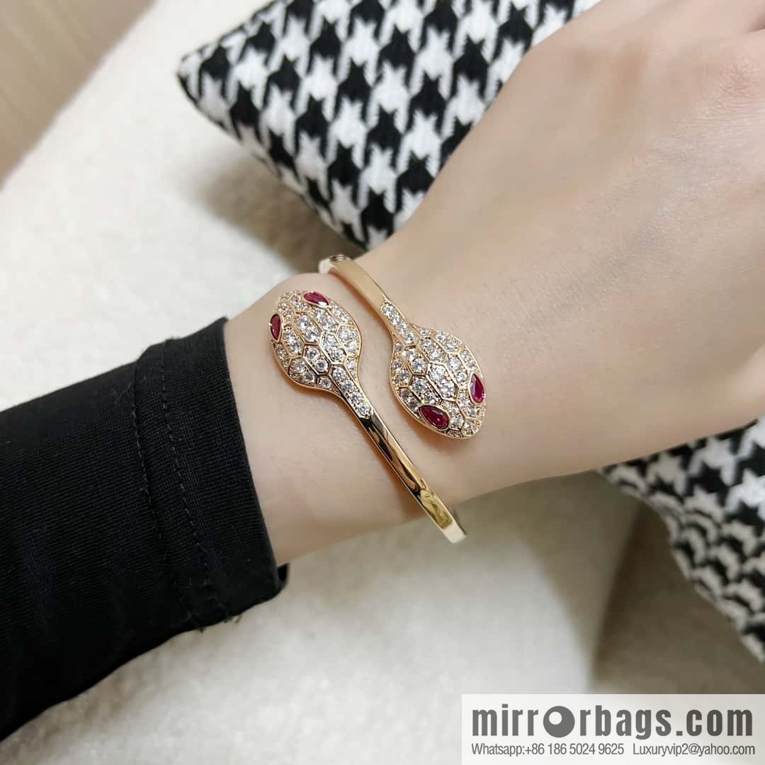 Bulgari BVLGARI latest series SERPENTI bracelet double snake head bracelet