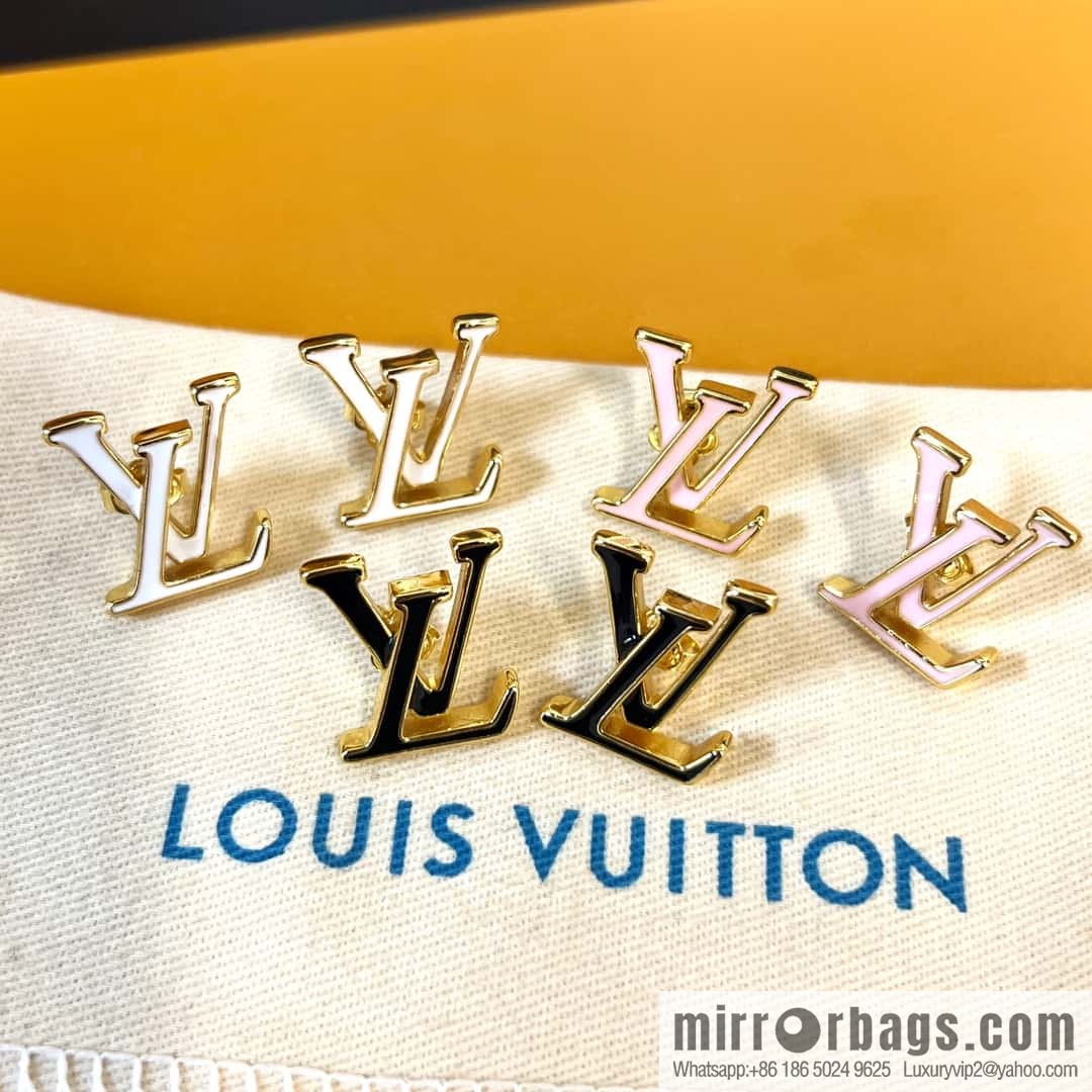 Louis Vuitton Louis Vuitton LV ICONIC enamel, letter, stud earrings
