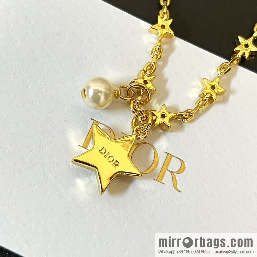 New ☑️ Dior pentagram ⭐ star pearl necklace