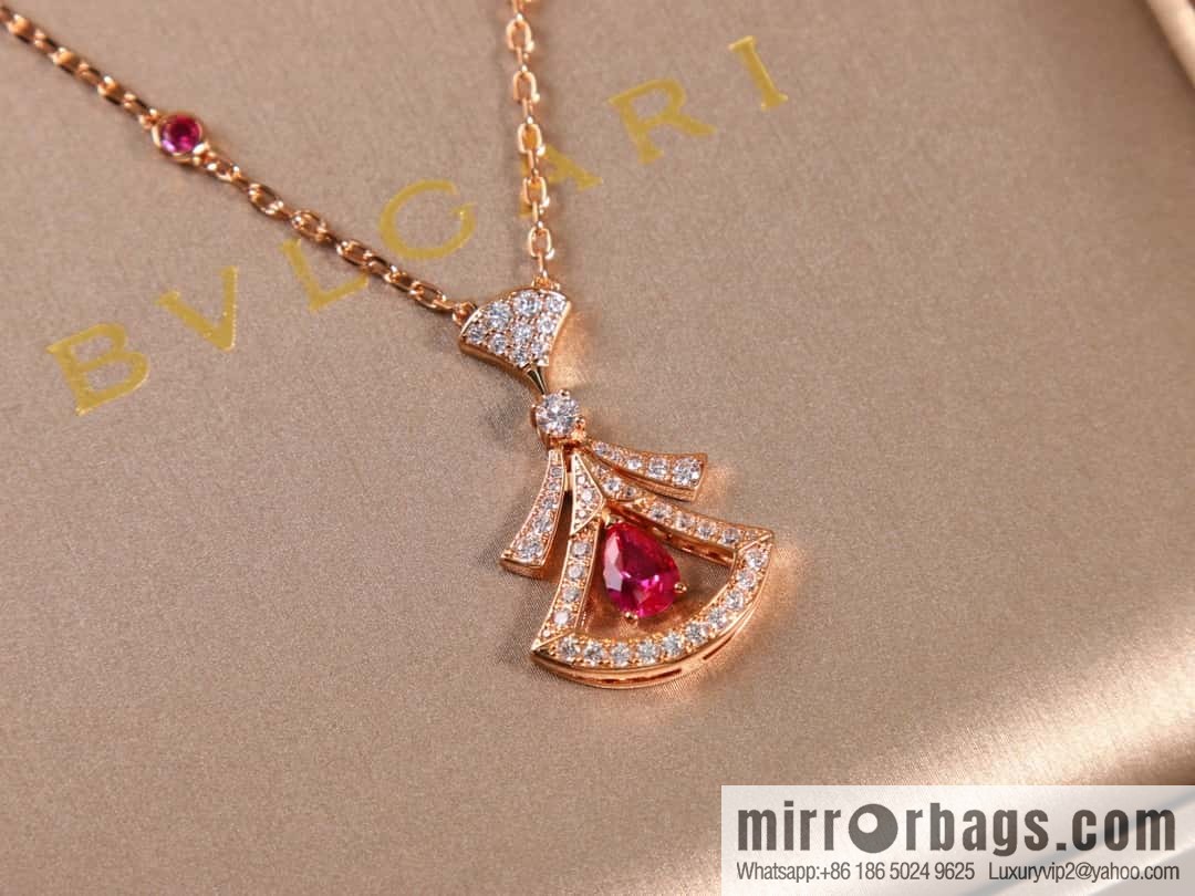 BVLGARI DIVAS'DREAM Ruby fan necklace, stud earrings and earrings