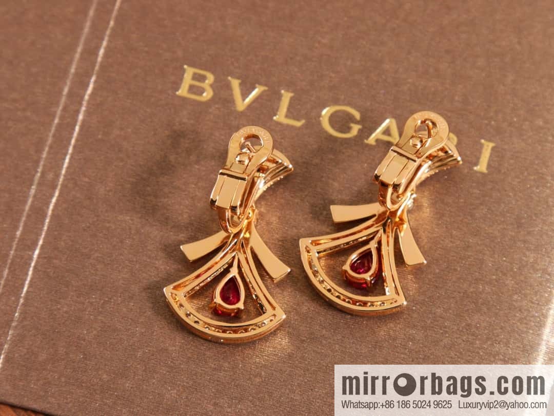 BVLGARI DIVAS'DREAM Ruby fan necklace, stud earrings and earrings