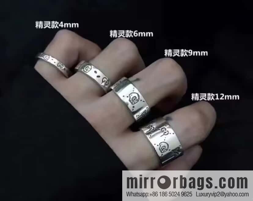 New Gucci Double G Skull Ring