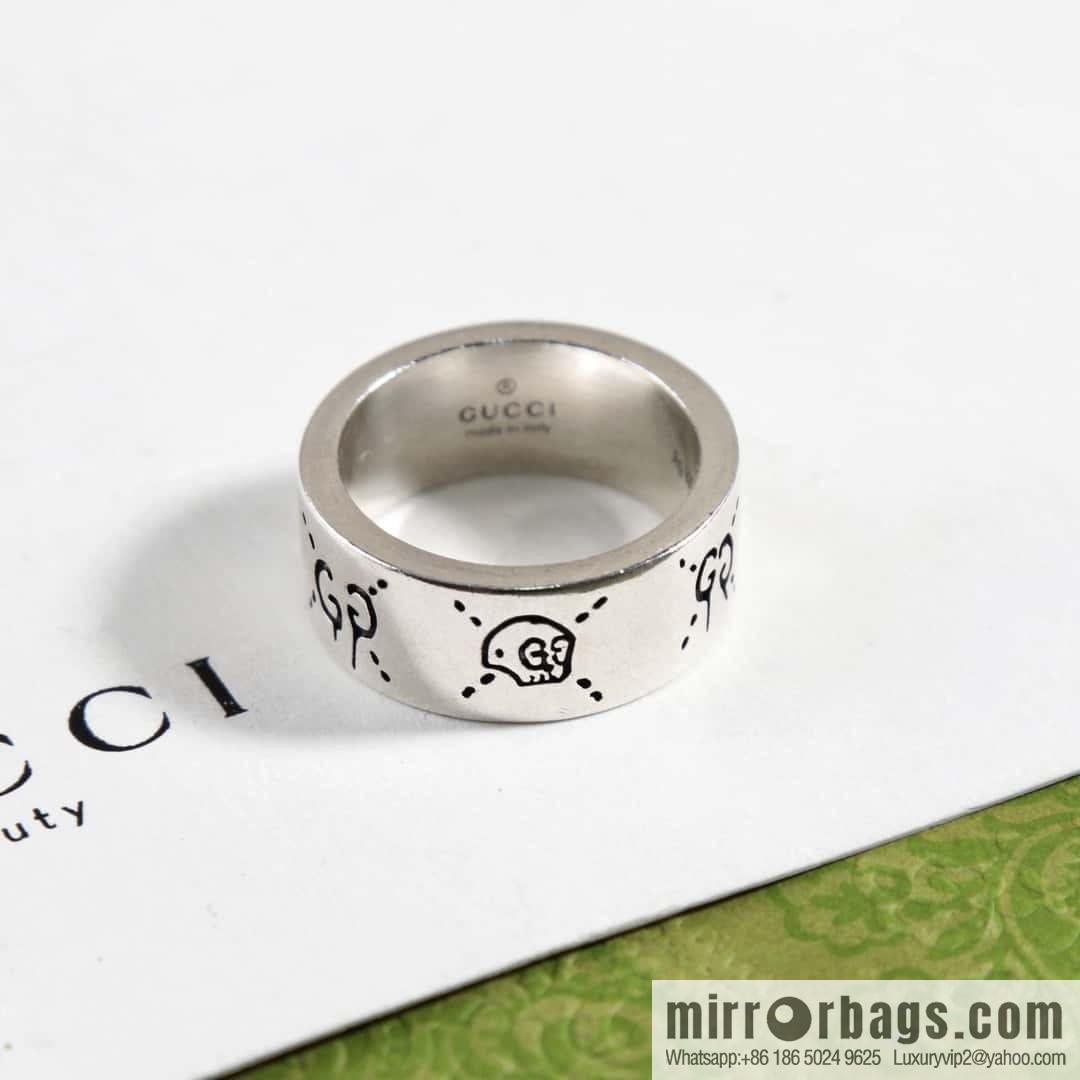 New Gucci Double G Skull Ring