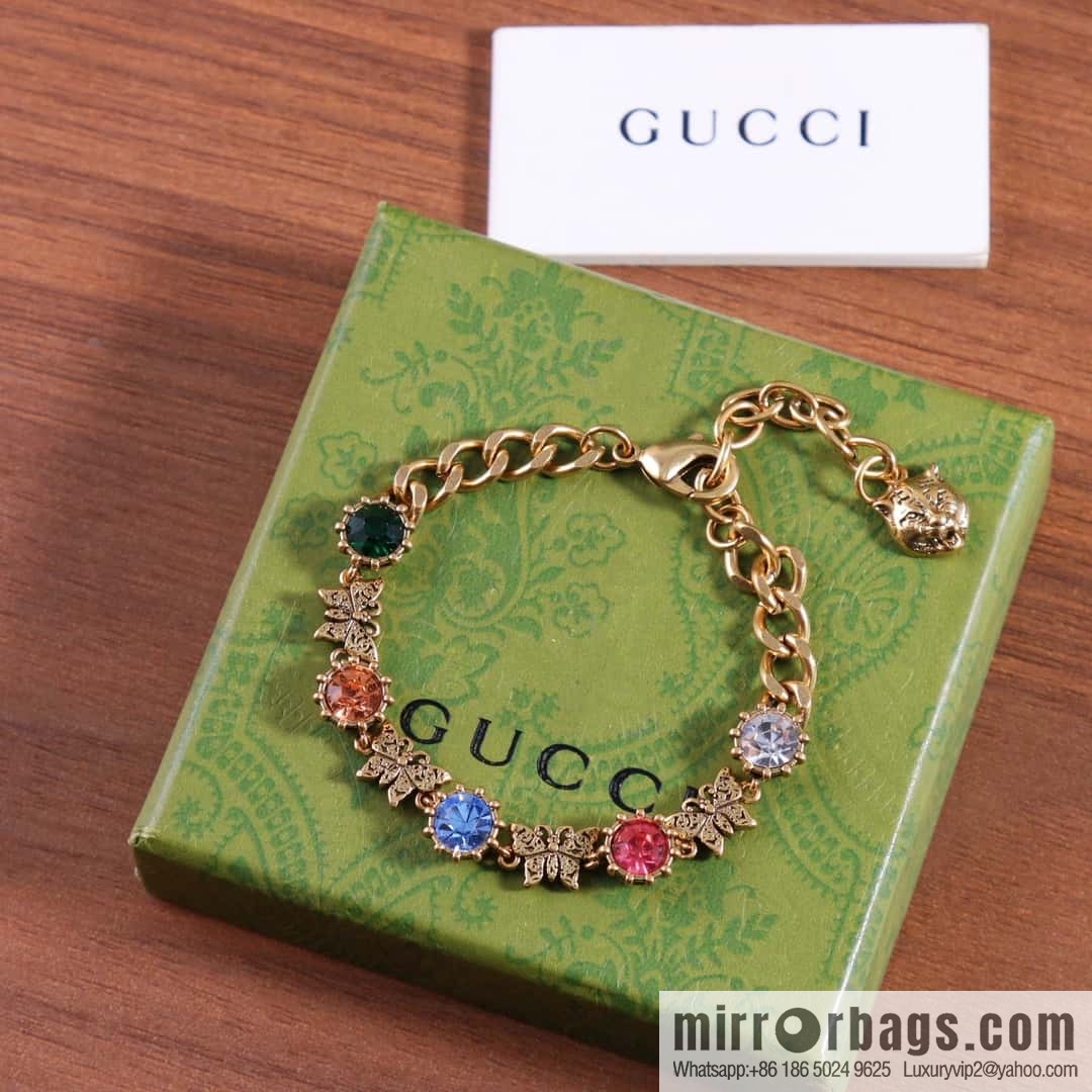New Gucci Gucci Diamond Butterfly 🦋 Bracelet