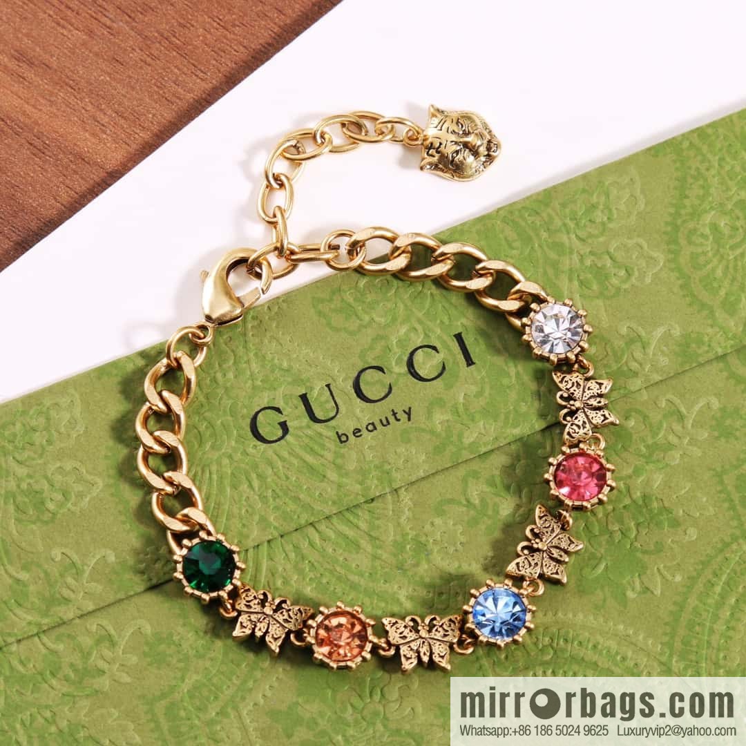 New Gucci Gucci Diamond Butterfly 🦋 Bracelet