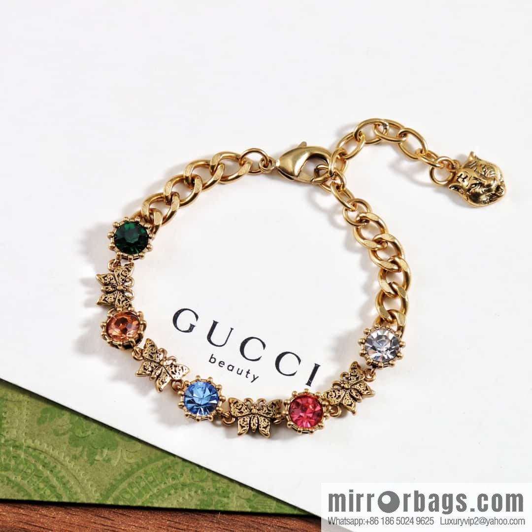 New Gucci Gucci Diamond Butterfly 🦋 Bracelet