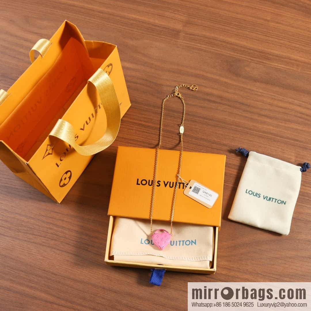 Louis Vuitton IV Pink Heart Love ❤️ Necklace