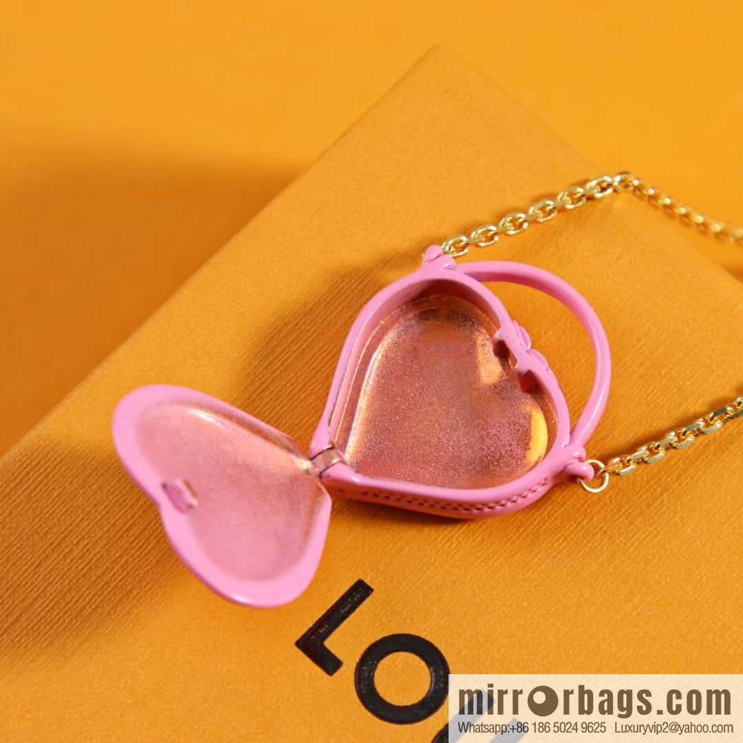 Louis Vuitton IV Pink Heart Love ❤️ Necklace