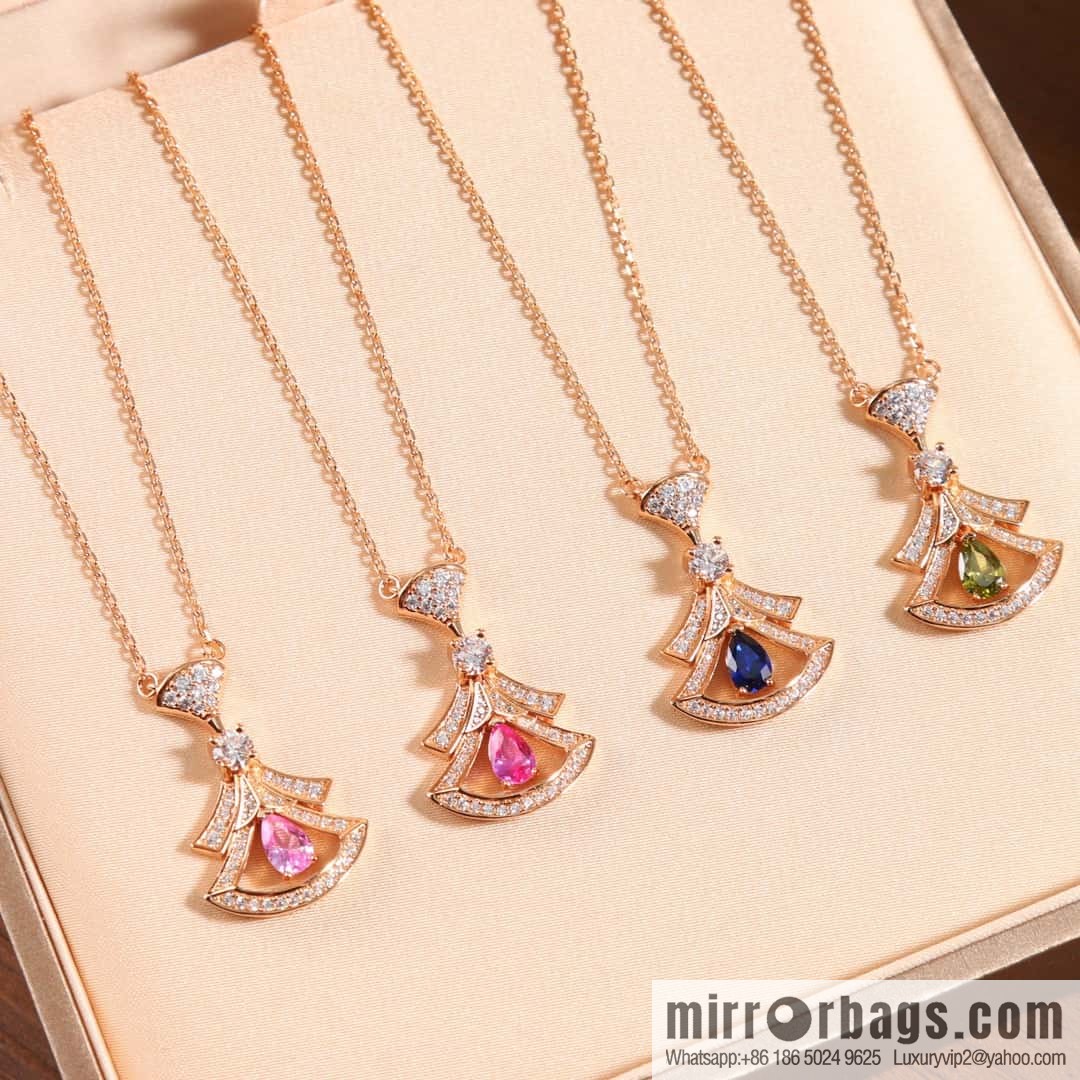 BVLGARI DIVAS'DREAM Gemstone Fan Necklace