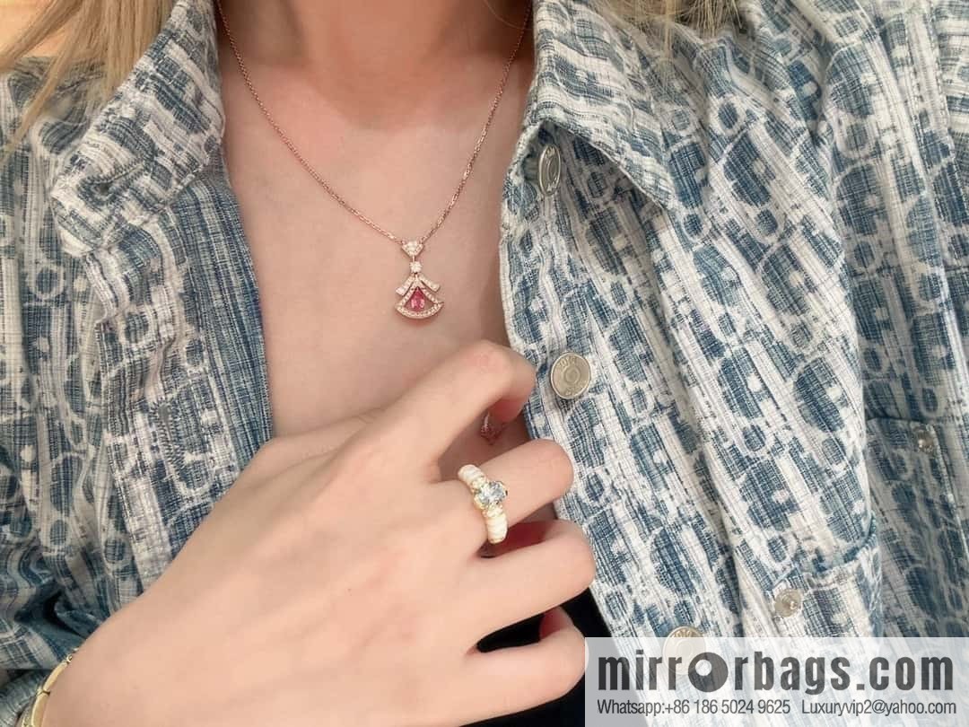 BVLGARI DIVAS'DREAM Gemstone Fan Necklace