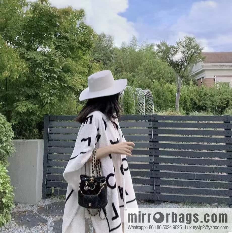 CHANEL small shoulder backpack AS3947 black