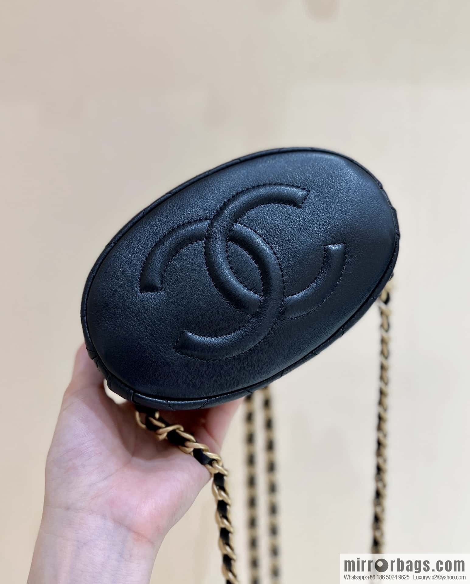CHANEL small shoulder backpack AS3947 black